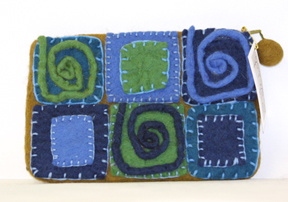 felt purse wine squares